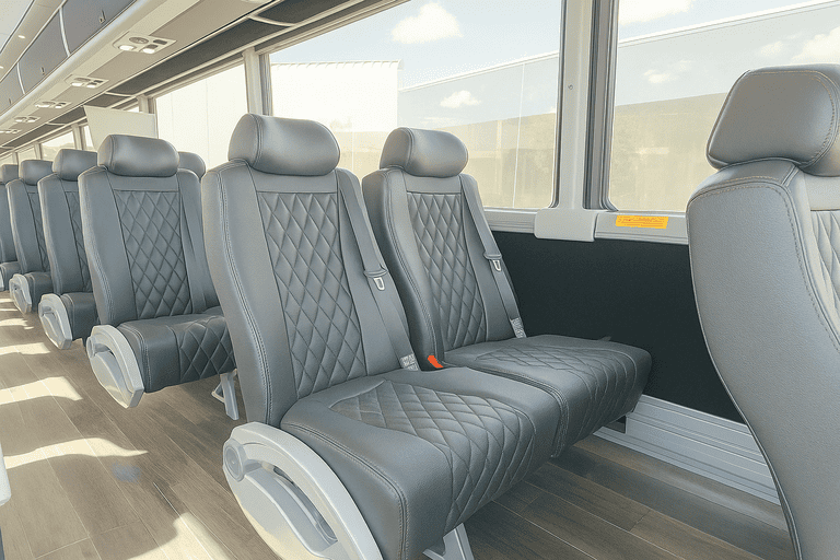 interior of Old Bridge Charter Bus charter bus